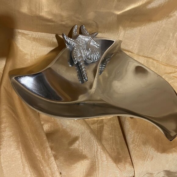 Rare Vintage Sliver bowl with shells, starfish 12in - Picture 4 of 5